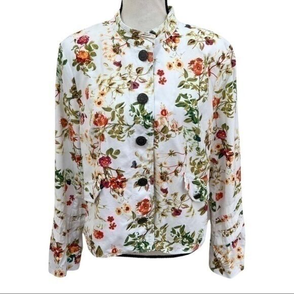 Disney Colleen Atwood Alice Through The Looking Glass Floral Blazer Jacket Sz L. - Picture 1 of 8